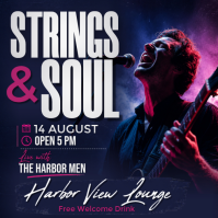 Strings & Soul Live Music Night Instagram-Beitrag template