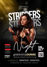 Stripper Night Party Flyer A4 template