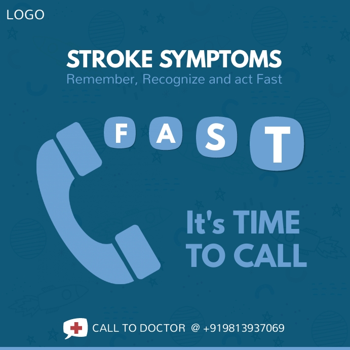 Stroke Symptoms Fast Call Template | PosterMyWall