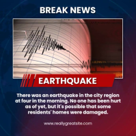Strong Tremor Recorded in City Area Instagram Post template
