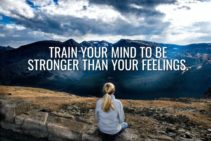 STRONGER AND FEELING QUOTE TEMPLATE | PosterMyWall