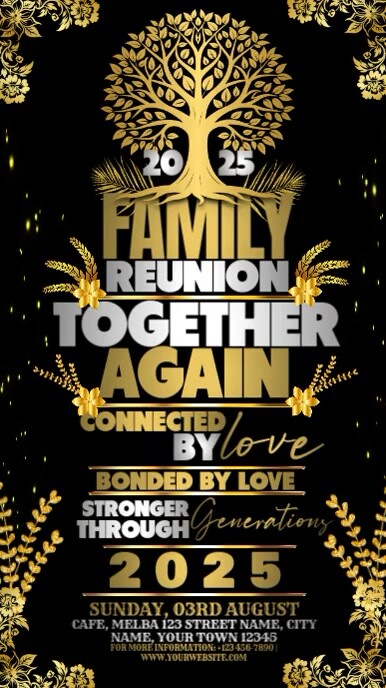 Stronger Through Generations: Family Together Again 2025 Instagram na Kuwento template