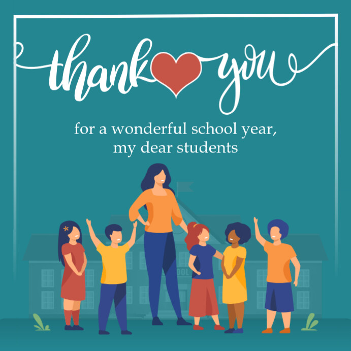 Student Appreciation by Teacher Instagram Pos template