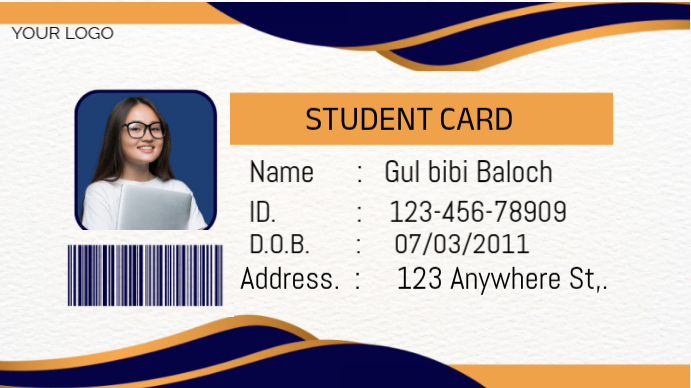 Student Id Card Digital Display Template | PosterMyWall