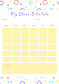 Free Class Schedule Templates PosterMyWall