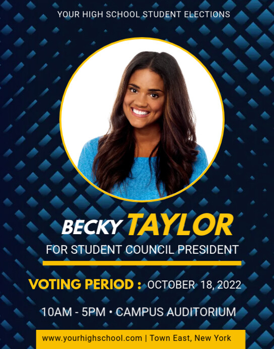 student council candidate Template | PosterMyWall