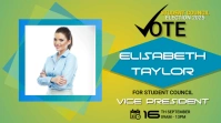 Student Council Election Ad, student campain Twitter 帖子 template