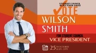 Student Council Election Ad Twitter 帖子 template