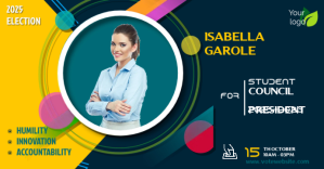 Student Council Election Campaign Instagram Okładka wydarzenia na Facebooku template