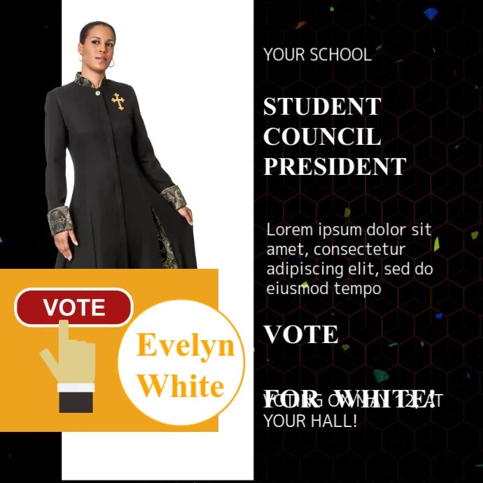 Student Council Election Slideshow Example Student Council Election Campaign Video Template | PosterMyWall