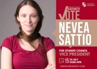 Student Council Election Candidate Postcard template