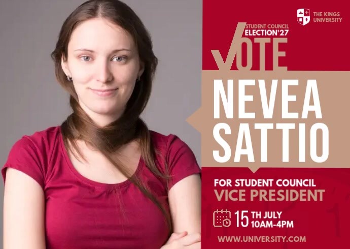 Student Council Election Slideshow Example Student Council Election Candidate Template | PosterMyWall
