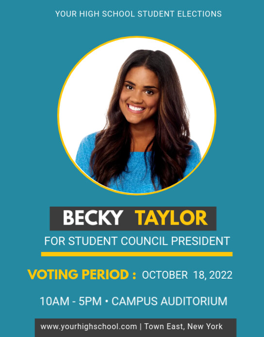 Student Council Election template | PosterMyWall