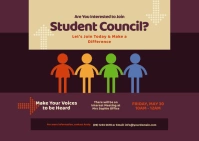 Student Council Postcard Carte postale template