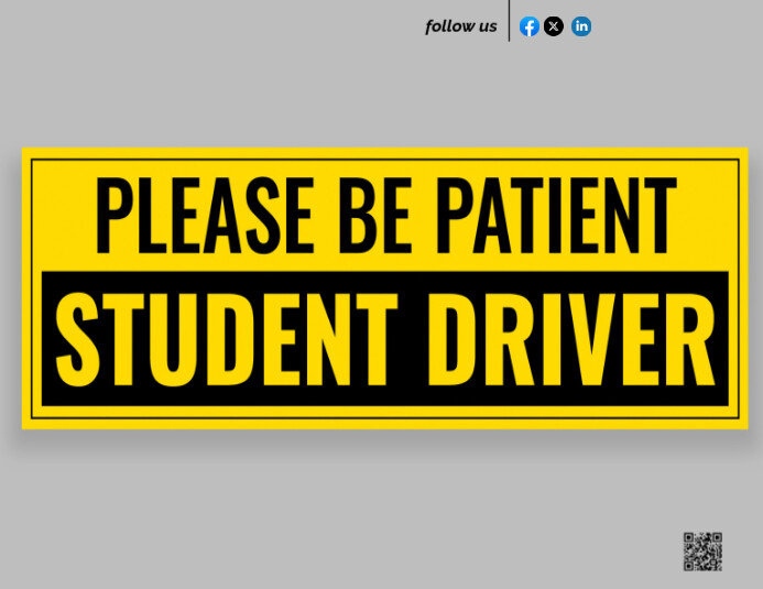 Copy of Student driver bumper sticker template | PosterMyWall