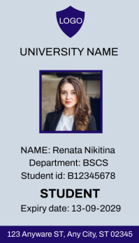 Engineering Student Id Student Id Card Design Template | PosterMyWall