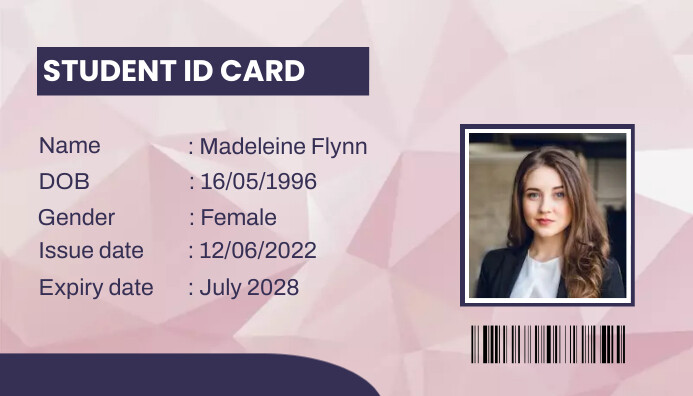 STUDENT ID CARD Template | PosterMyWall