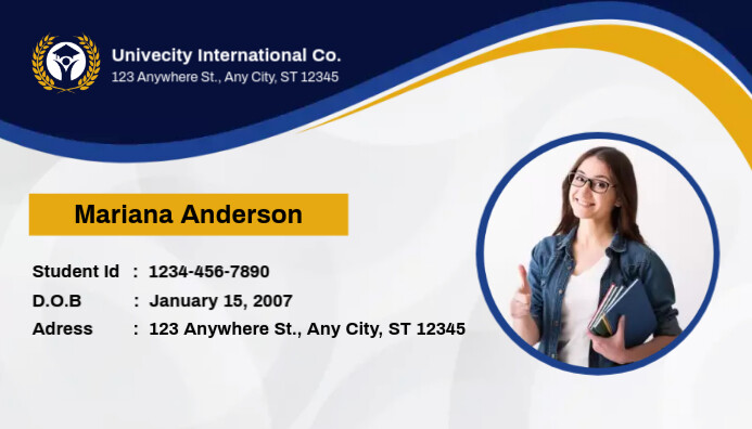 Copy of STUDENT ID CARD DESIGN | PosterMyWall