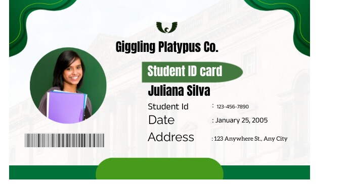 student id card Facebook Shared Image template