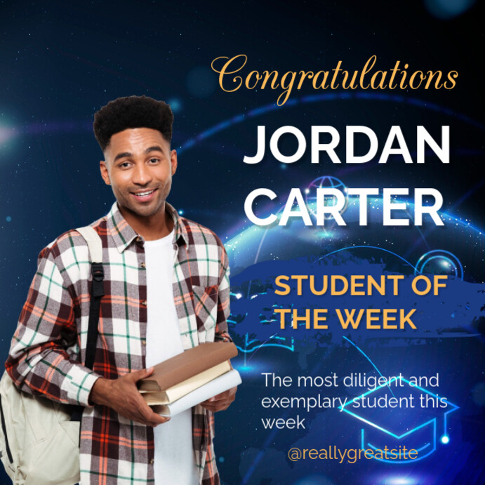 Student Of The Week Instagram Post Template | PosterMyWall