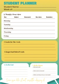 Student Planner Template A3