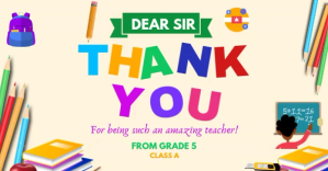Student Thanking Teacher Facebook Share image template