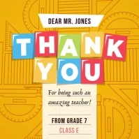 Student Thanking Teacher Instagram Video Cuadrado (1:1) template