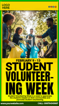 Student Volunteering Week Celebration Instagram Story template