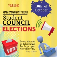 Students council elections, poster template