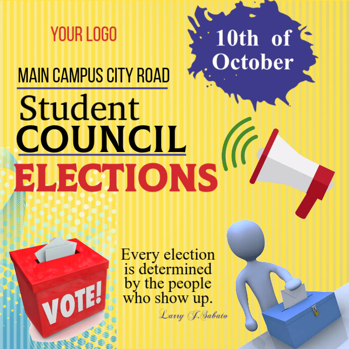 Students council elections, poster Template | PosterMyWall