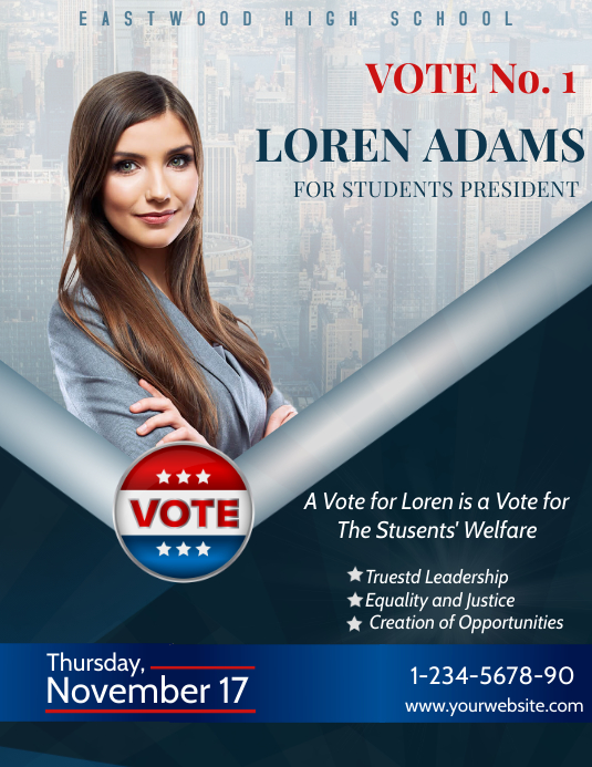 STUDENTS ELECTIONS CAMPAIGN POSTER FLYER Template PosterMyWall