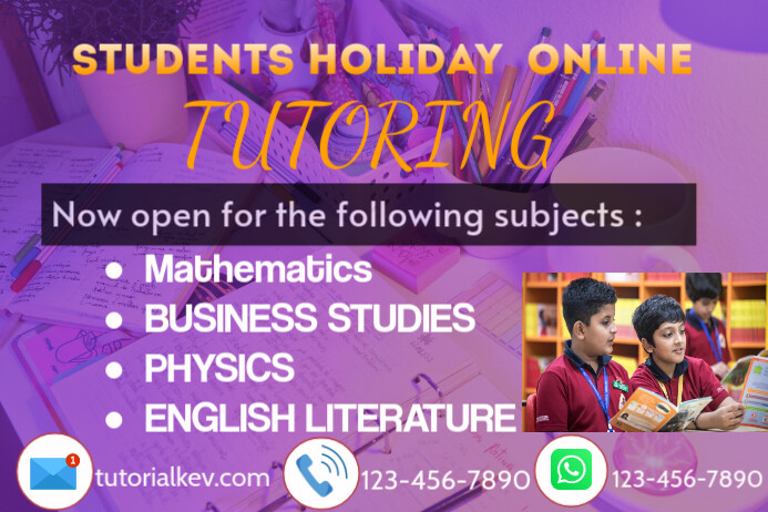 Tutor Copy Copy of Students ONLINE TUTORING SERVICES. | PosterMyWall