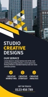 Studio Creative Designs Ads Rollbanner 3 stopy × 6 stóp template