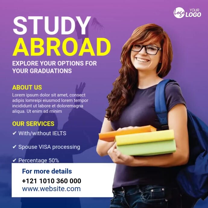 Study Abroad Ad Template | PosterMyWall