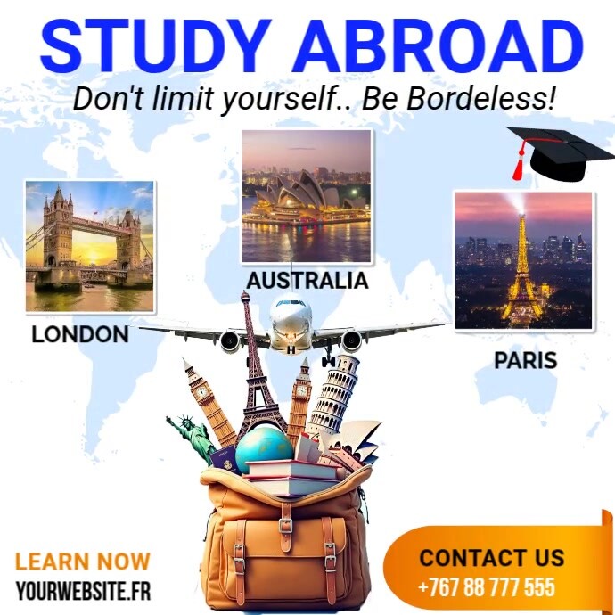 Studyad Study abroad ad video Template | PosterMyWall