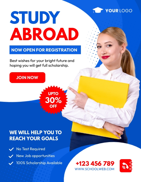 Copy of Study Abroad admission Flyer | PosterMyWall