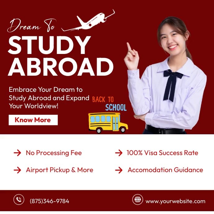 Study Abroad Ads Instagram 帖子 template
