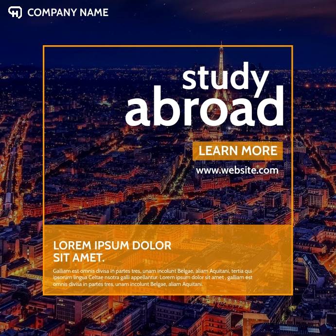 Copy of study abroad advertisement instagram post adv | PosterMyWall