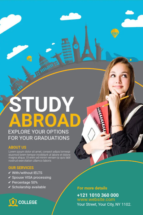 Study Abroad Banner Template | PosterMyWall