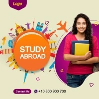 study abroad Instagram-bericht template