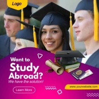 study abroad Instagram Post template