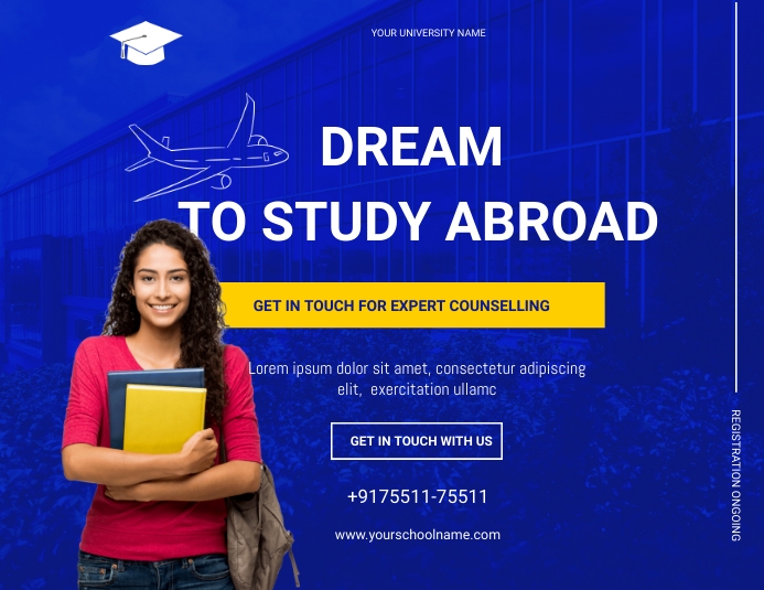 Study abroad flyer Template PosterMyWall