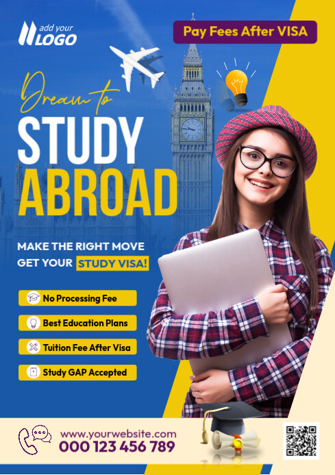 Plantilla de Study Abroad flyer | PosterMyWall