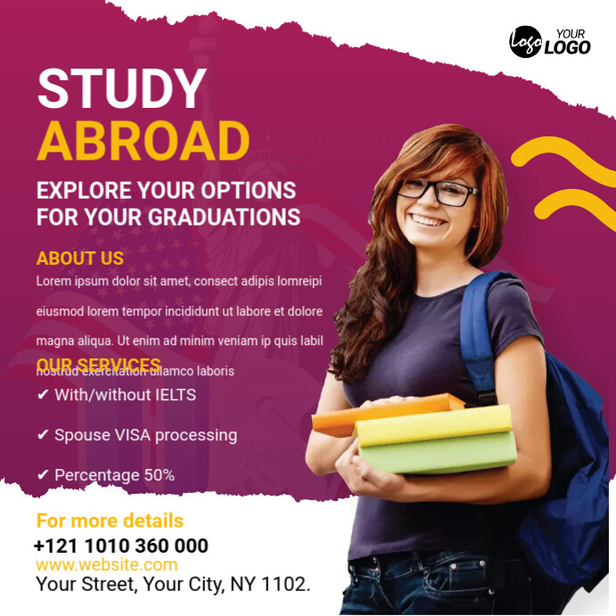 Study Abroad Flyer Template | PosterMyWall