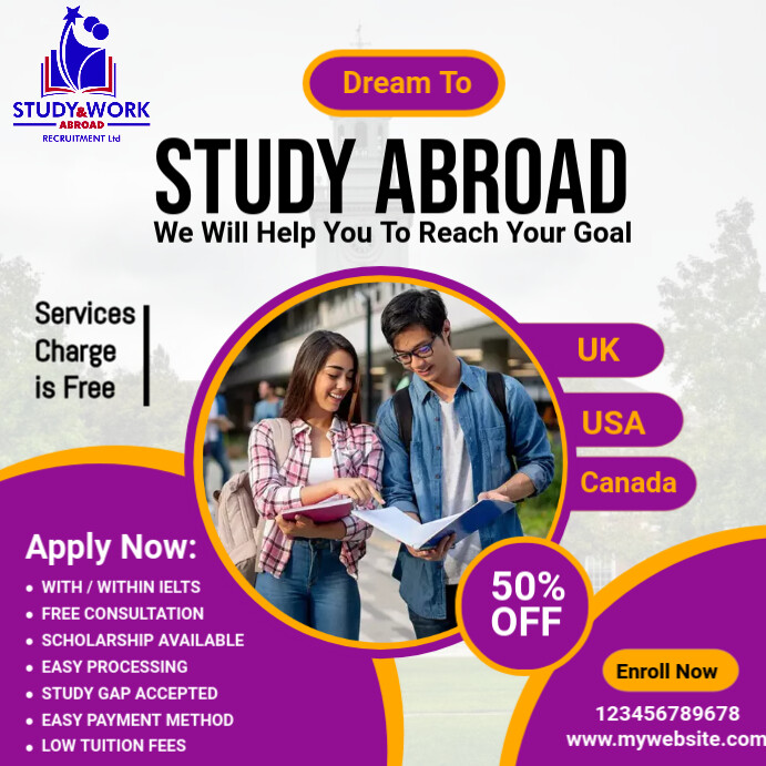 study abroad flyer template | PosterMyWall