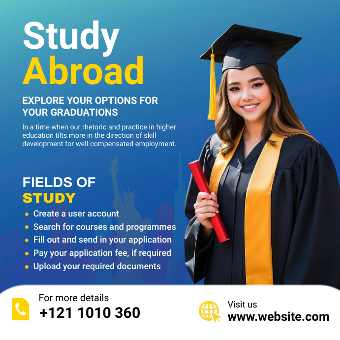 Study Abroad Flyer Template | PosterMyWall