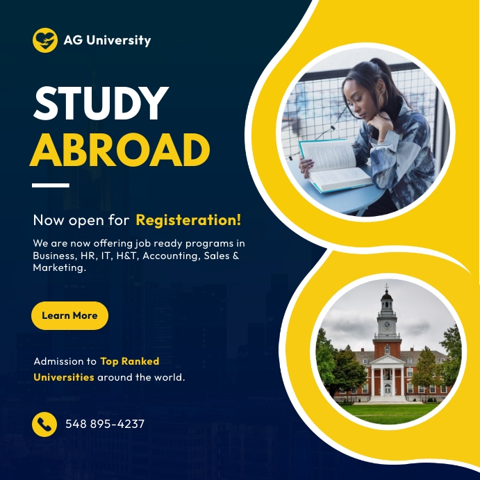 Study Abroad Instagram post template