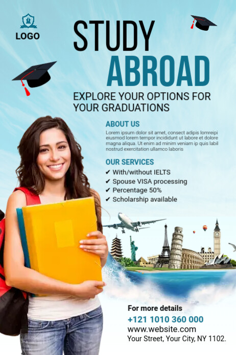 Study Abroad Poster Template | PosterMyWall