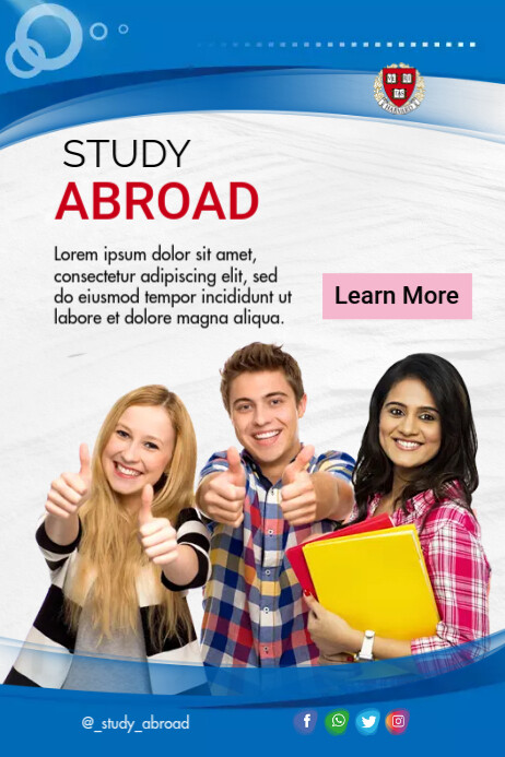 Study Abroad Poster Template โปสเตอร์