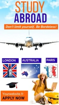 Study abroad digital display template